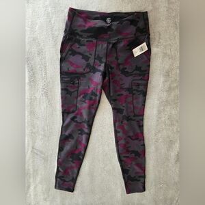 Torrid Happy Camper Purple Camo Print Leggings with Pockets